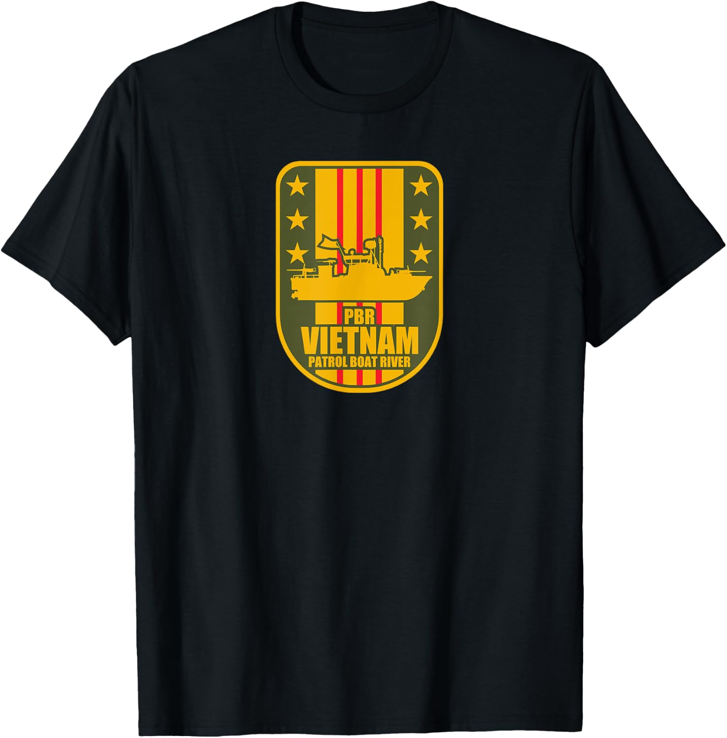 PBR Patrol Boat River Vietnam Patch T-Shirt - T-Shirt | Black