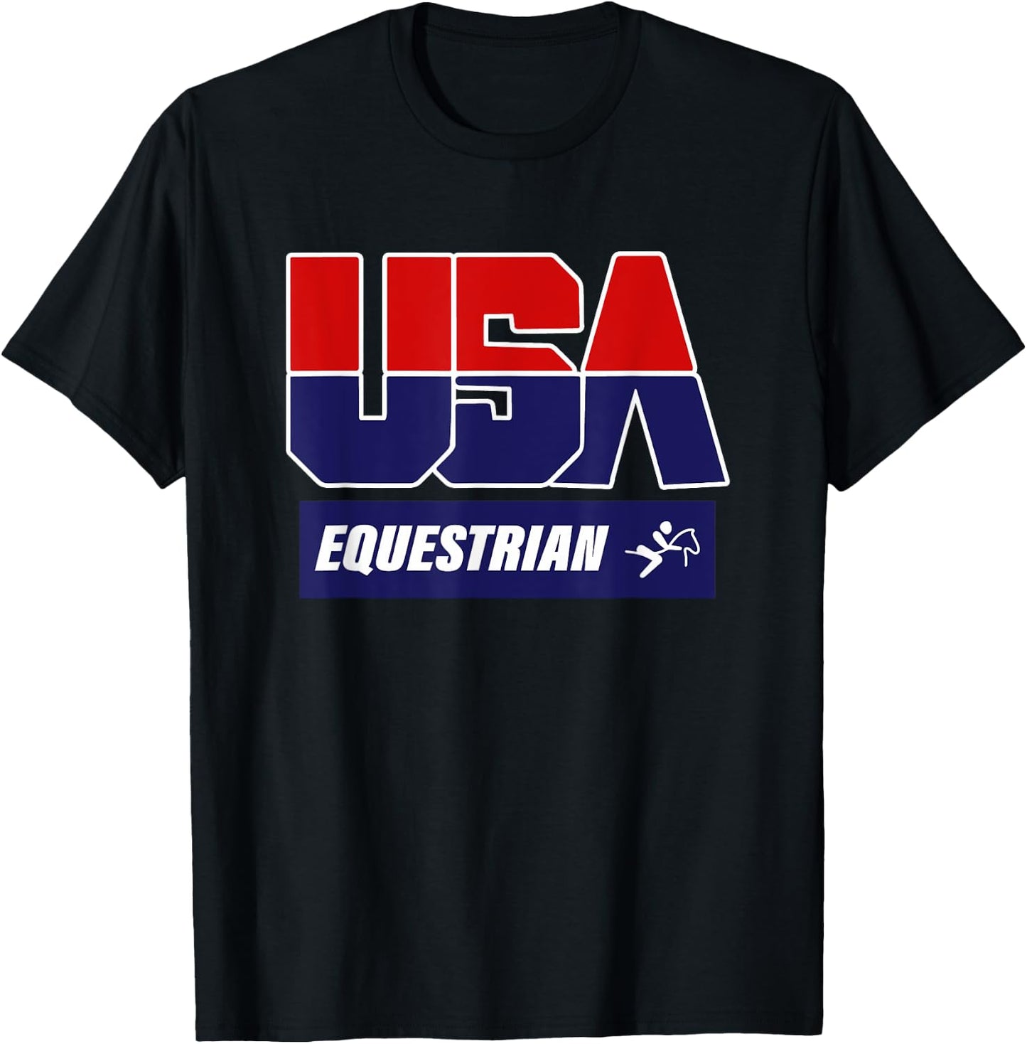 Equestrian Sports, Love of Horses, 2021 USA Team T-Shirt - T-Shirt | Black