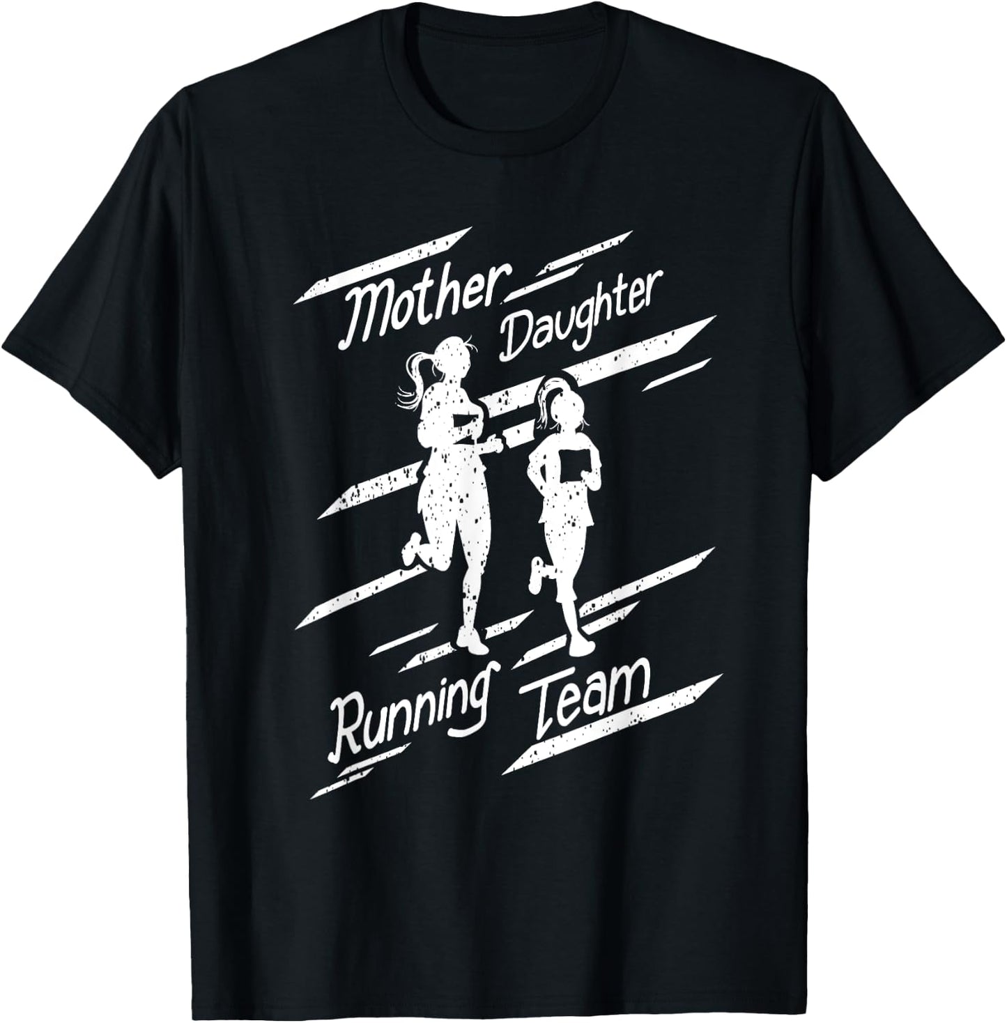 Cool Mother Daughter Running Team | Funny Runner Tandem Gift T-Shirt - T-Shirt | Black