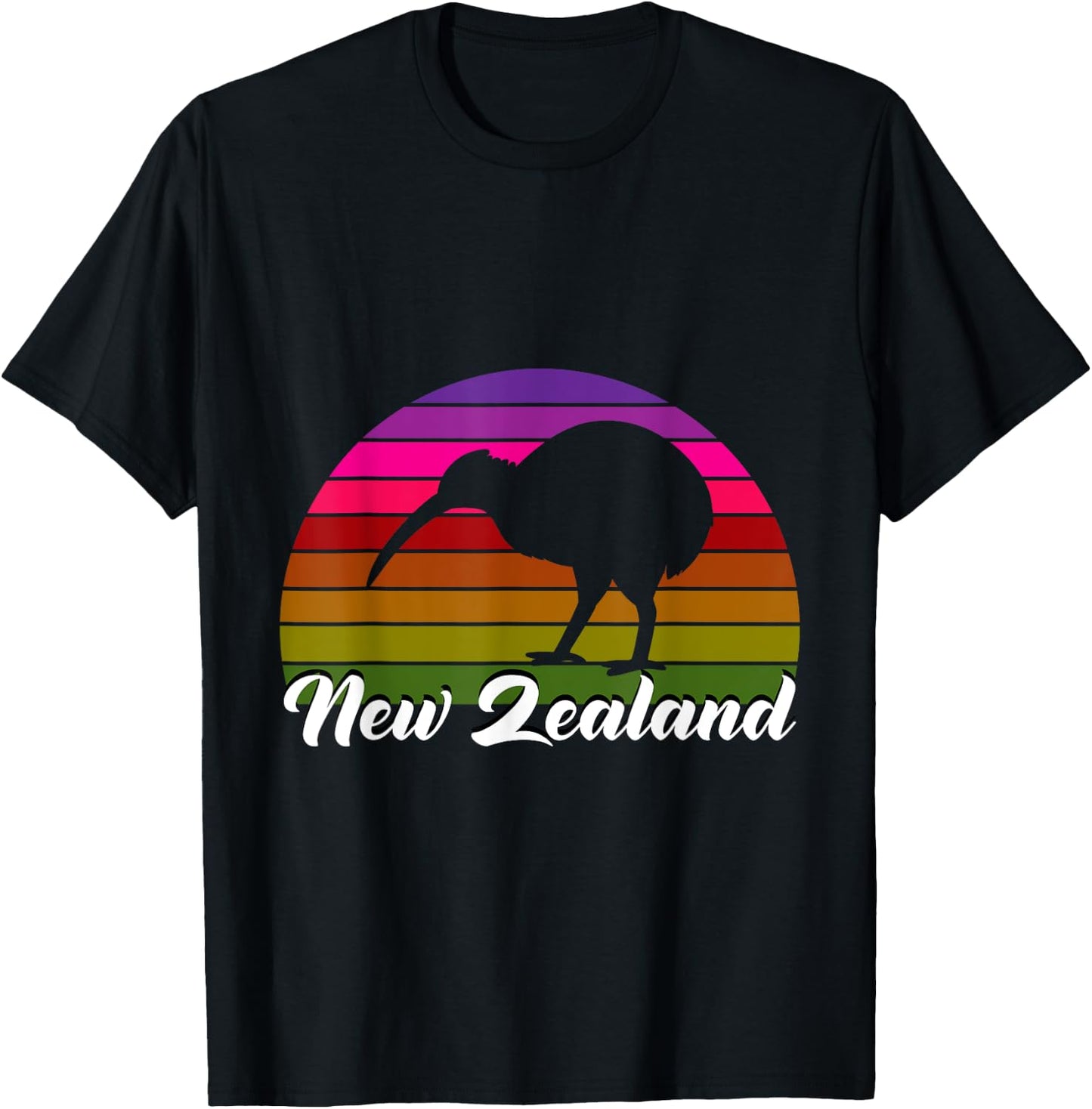 Auckland Kiwi New Zealander Backpacker Gift New Zealand T-Shirt - T-Shirt | Black