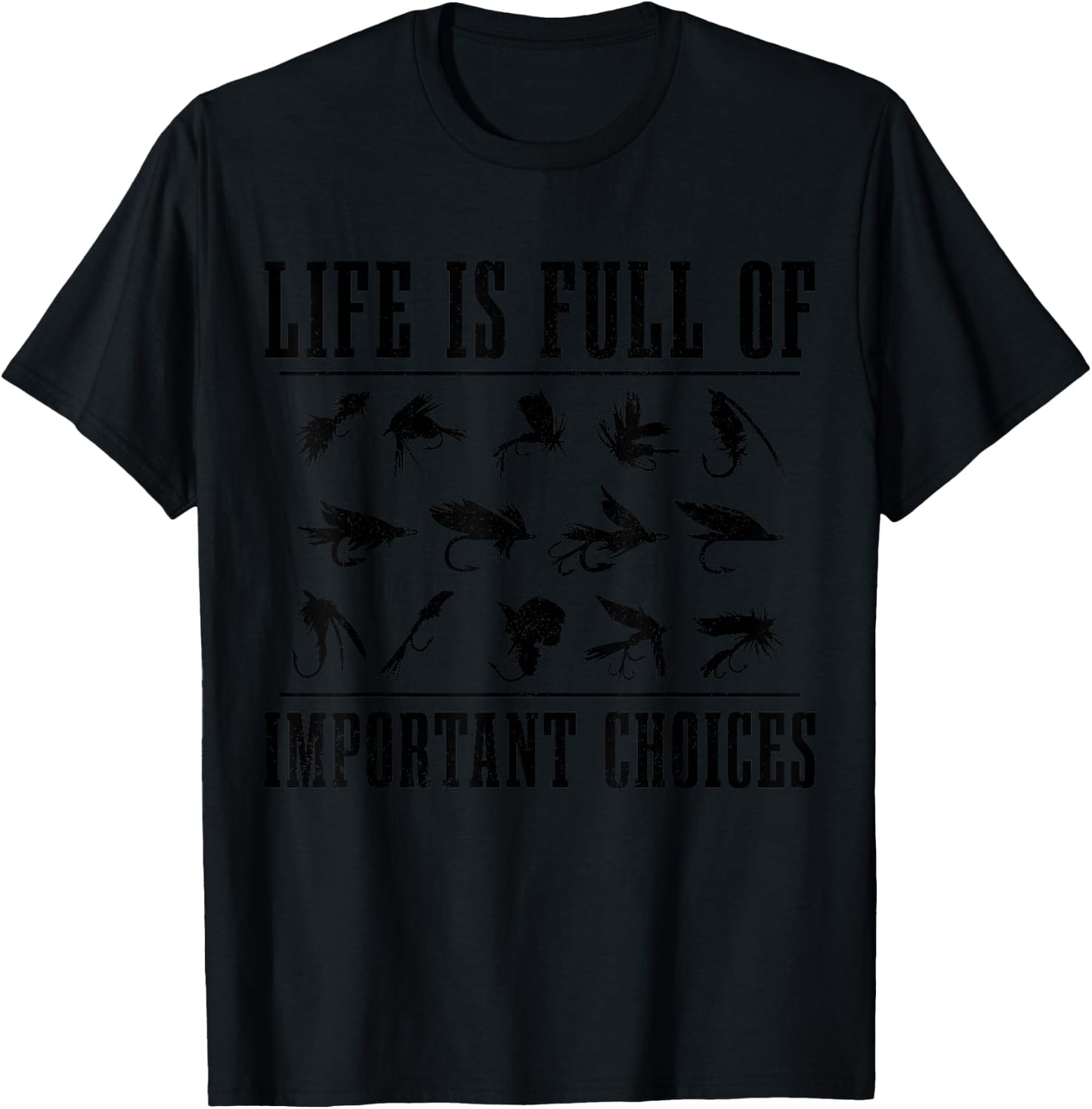 Fly Fishing Gift Vintage Fishing Fisherman Fly Fishing T-Shirt - T-Shirt | Black