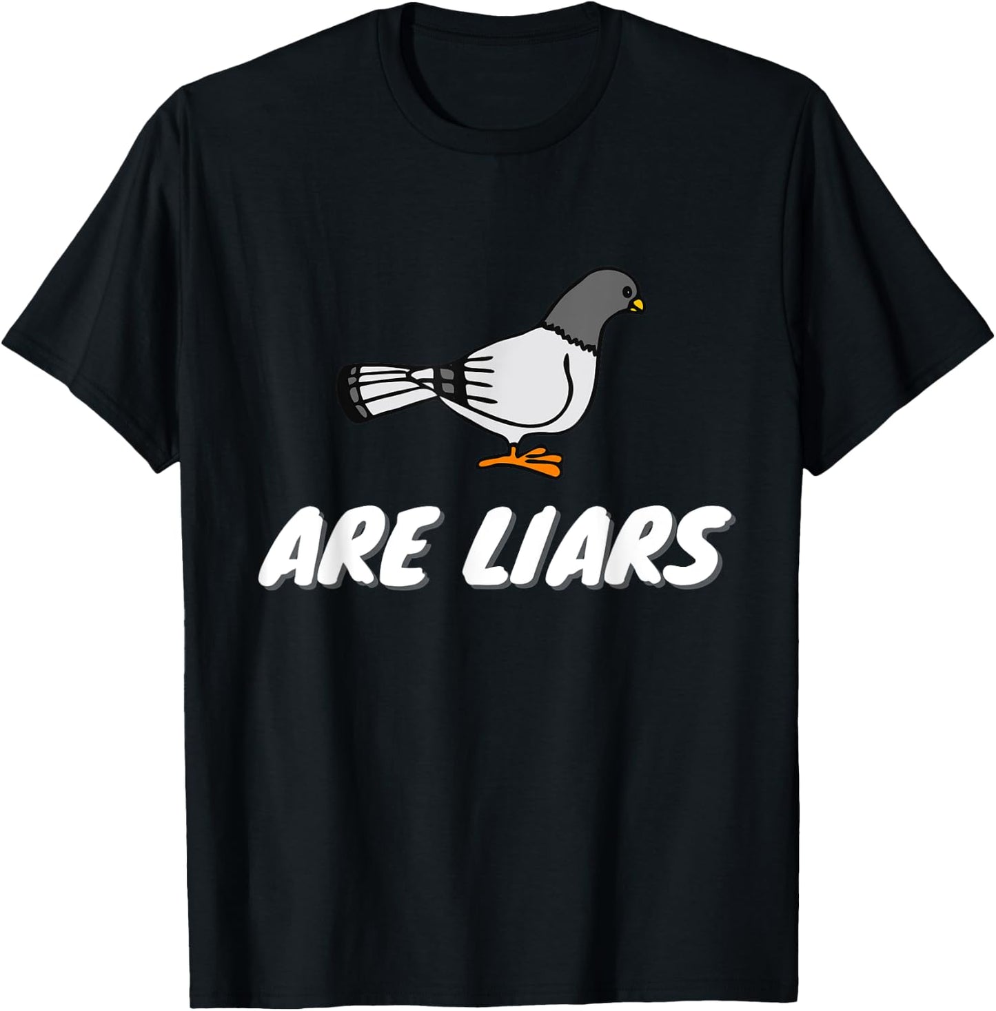 Pigeons Are Liars Bird Aren't Real Spies Gifts Men Women T-Shirt - T-Shirt | Black
