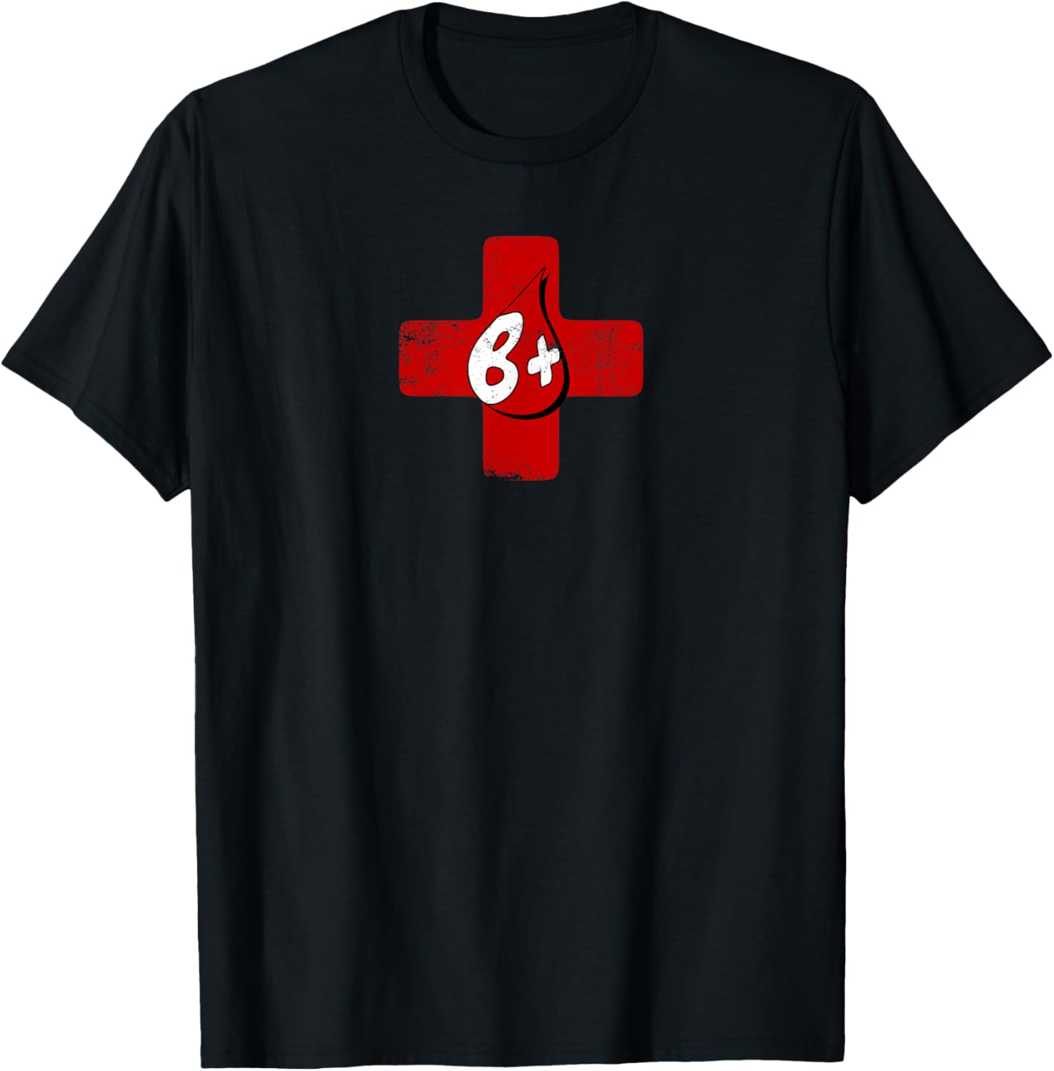 My Blood Type Is B positive B + Blood Type Medical Symbol T-Shirt - T-Shirt | Black