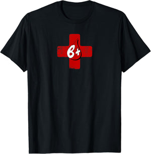 My Blood Type Is B positive B + Blood Type Medical Symbol T-Shirt - T-Shirt | Black