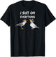 Funny Pigeon birds with sombrero and Seagull cowboy hat fun T-Shirt - T-Shirt | Black