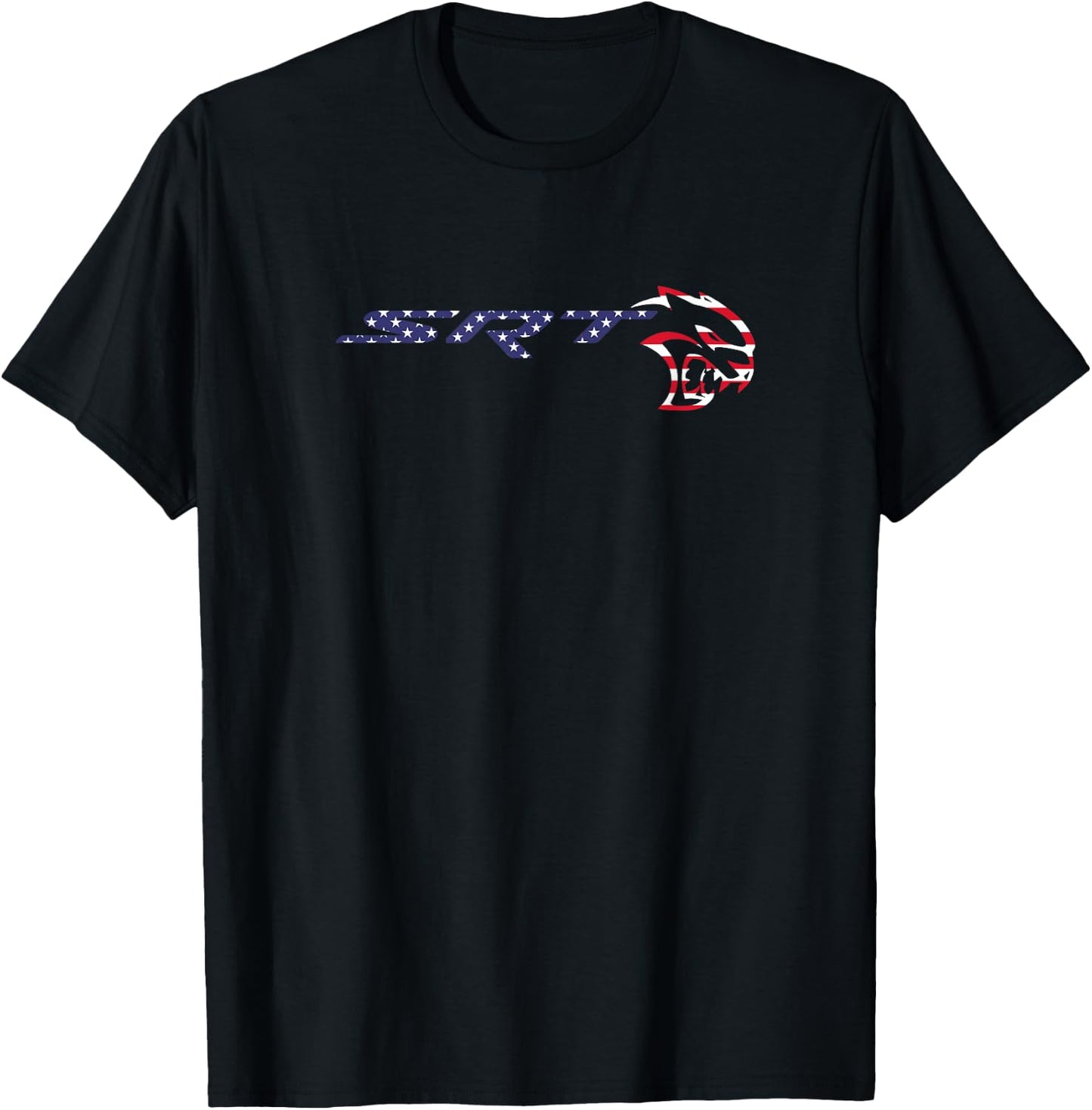 Dodge SRT Hellcat Stars and Stripes T-Shirt - T-Shirt | Black
