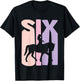 6th Birthday Gift Horse Rider Fan 6 Years Girls T-Shirt - T-Shirt | Black