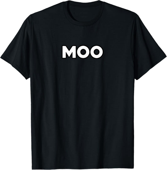 Moo - Funny Cow Goes Moo T-Shirt - T-Shirt | Black
