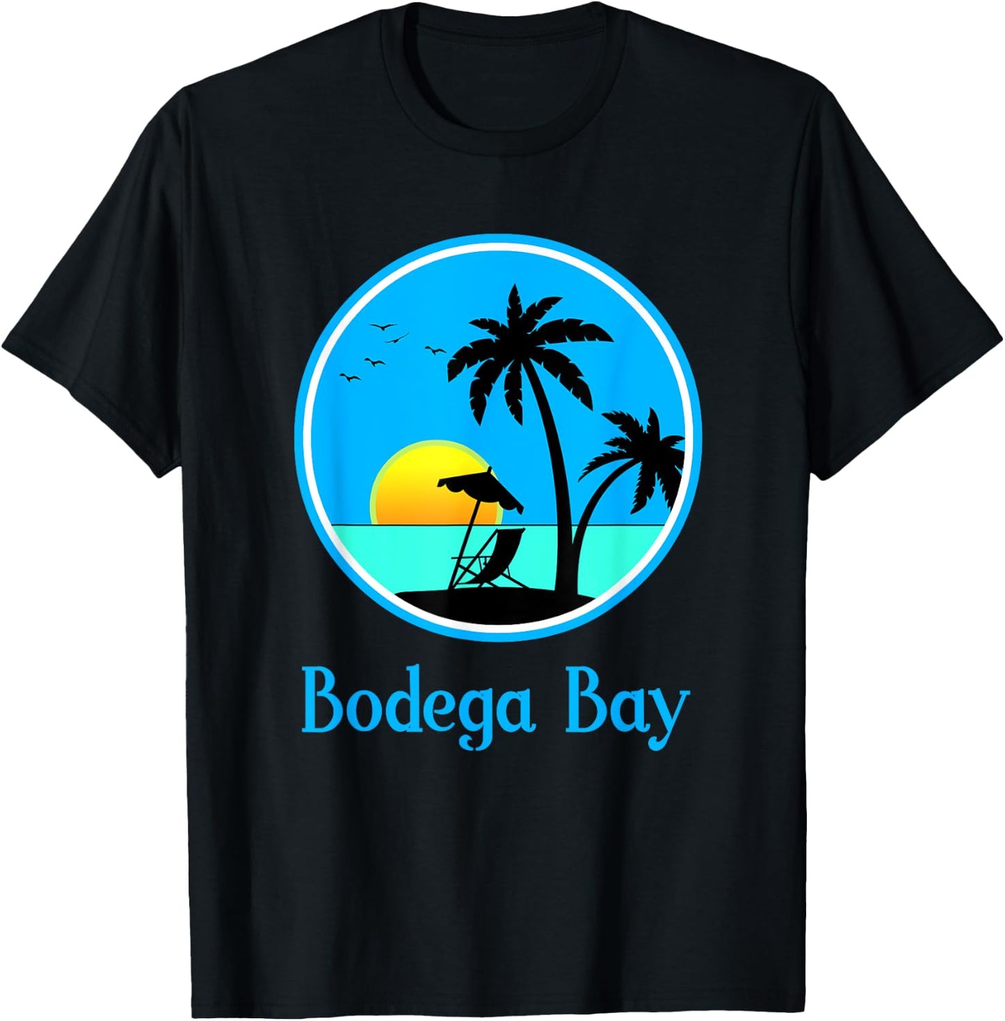 Bodega Bay Travel Vacation or Holiday Souvenir Gift T-Shirt - T-Shirt | Black