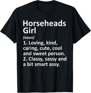 HORSEHEADS GIRL NY NEW YORK Funny City Home Roots Gift T-Shirt - T-Shirt | Black