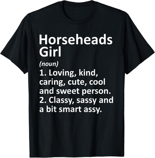 HORSEHEADS GIRL NY NEW YORK Funny City Home Roots Gift T-Shirt - T-Shirt | Black