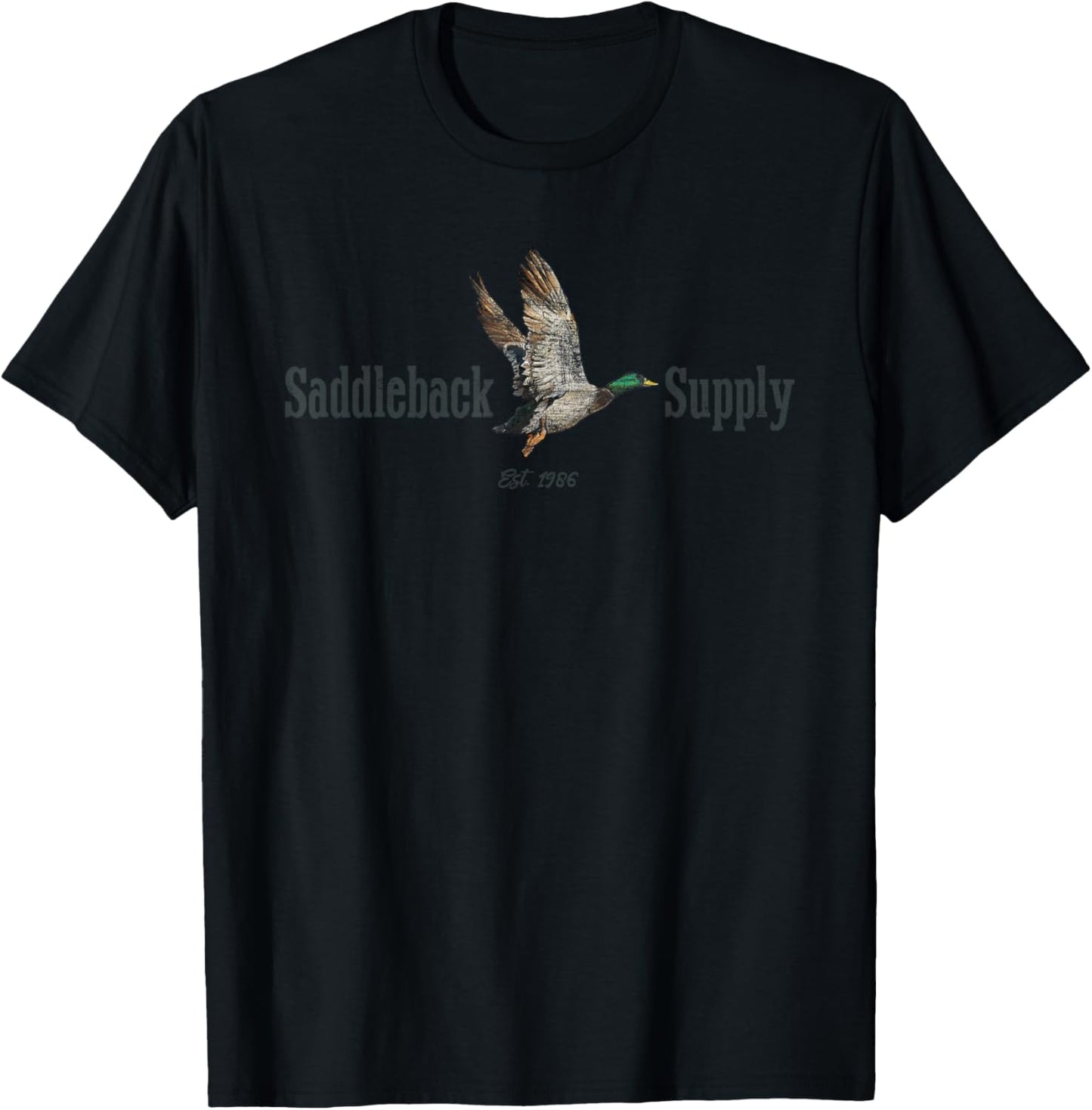 Saddleback Shoot Em Duck Hunting Lightweight Graphic T-Shirt - T-Shirt | Black