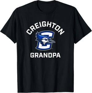Creighton University Bluejays Arched Grandpa T-Shirt - T-Shirt | Black