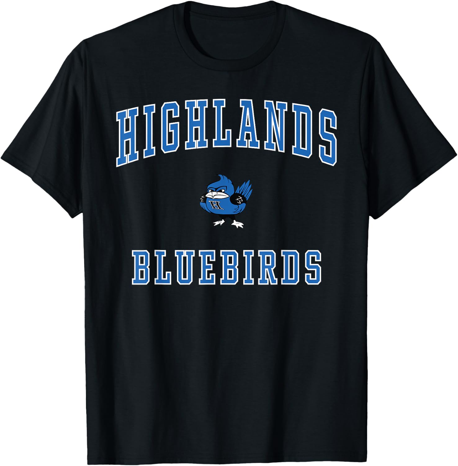 Highlands High School Bluebirds T-Shirt - T-Shirt | Black