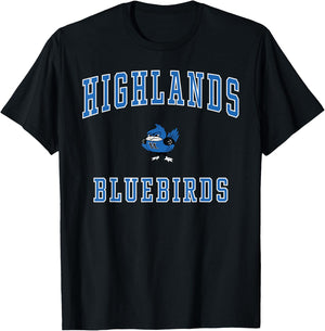 Highlands High School Bluebirds T-Shirt - T-Shirt | Black