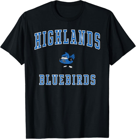 Highlands High School Bluebirds T-Shirt - T-Shirt | Black