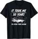50th Birthday Fishing Birthday Gift - 50 Year Old Fisherman T-Shirt - T-Shirt | Black