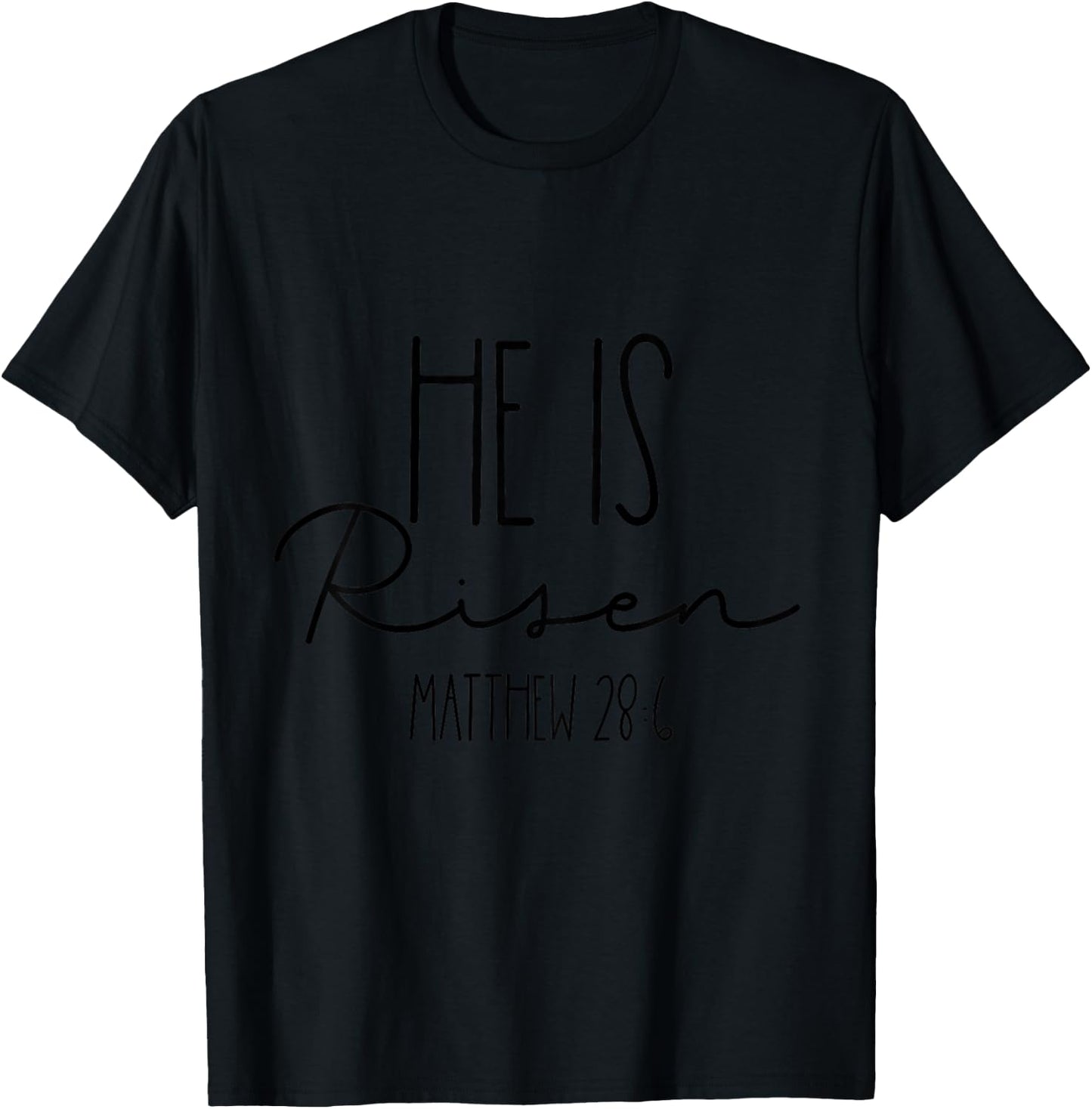 He is Risen Toddler Boy Easter Baby Girl Christian T-Shirt - T-Shirt | Black