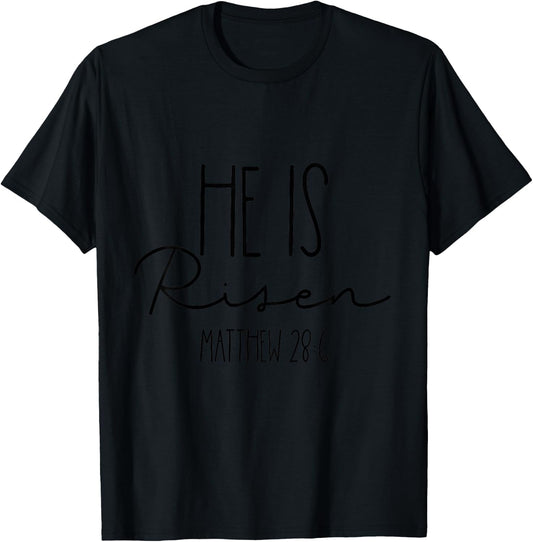 He is Risen Toddler Boy Easter Baby Girl Christian T-Shirt - T-Shirt | Black