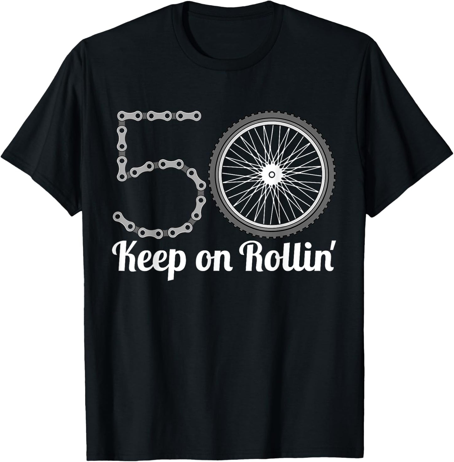50th Birthday Present Cyclist Bicycle Rider T-Shirt - T-Shirt | Black