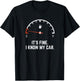 Funny Gifts for Car Drivers Low on Gas Car Gas Gauge on Empty Low Fuel T-Shirt - T-Shirt | Black