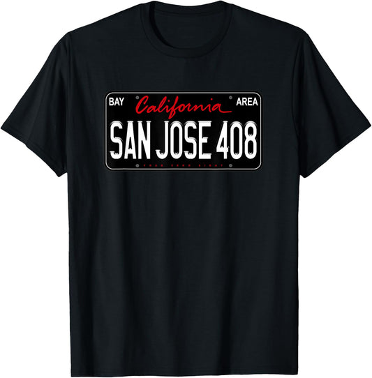 San Jose 408 Shirt, Shark City,Hella San Jose, Shark Tank SJ T-Shirt - T-Shirt | Black
