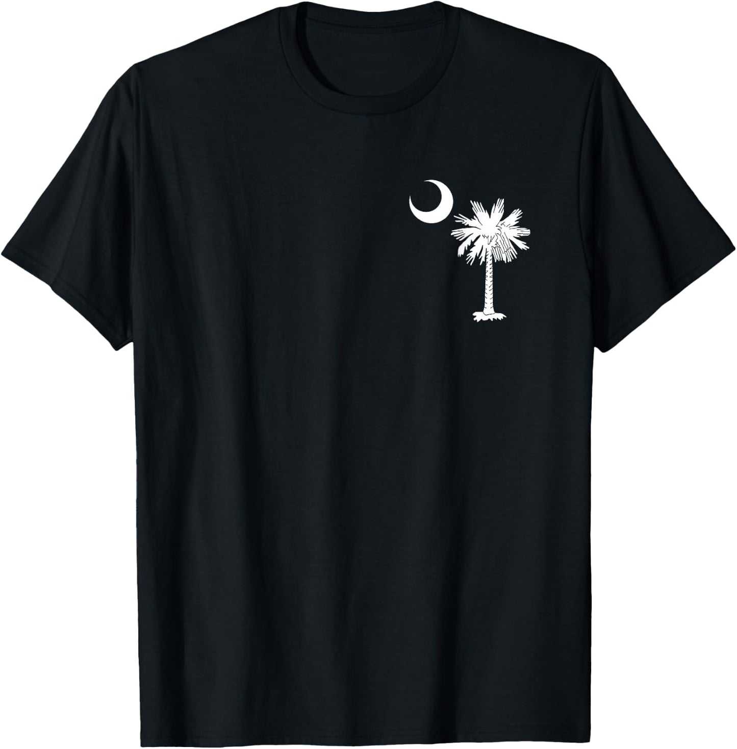 South Carolina State Flag Palmetto Tree Crescent Moon SC T-Shirt - T-Shirt | Black