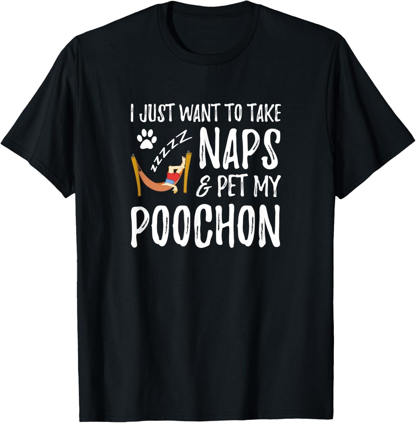Poochon Mom Nap Funny Dog Mom Gift Men Women T-Shirt - T-Shirt | Black