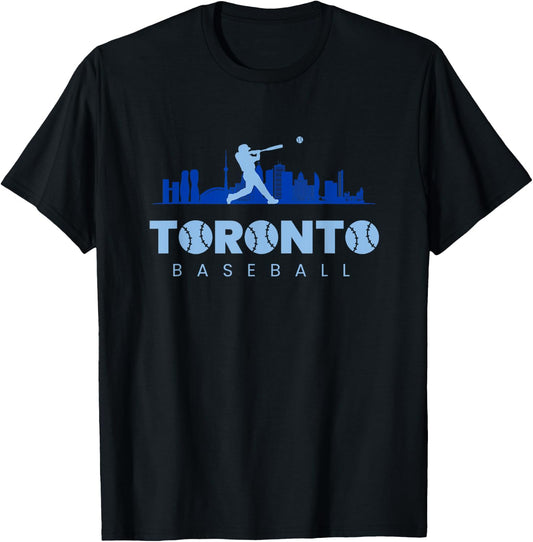 Toronto Baseball Vintage Minimalist Retro Baseball Lover T-Shirt - T-Shirt | Black