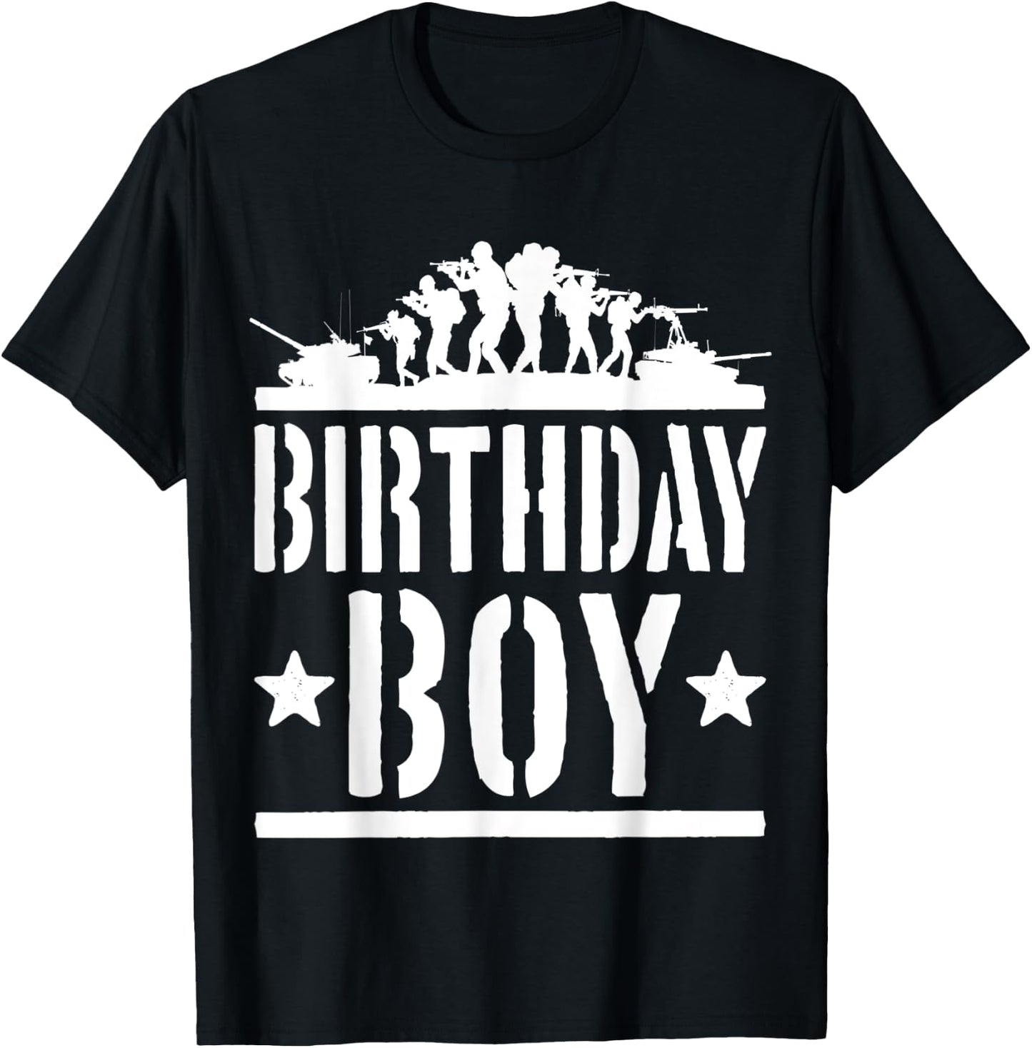 Kids Army Party Gift B-Day Party Shirt Birthday Boy T-Shirt - T-Shirt | Black