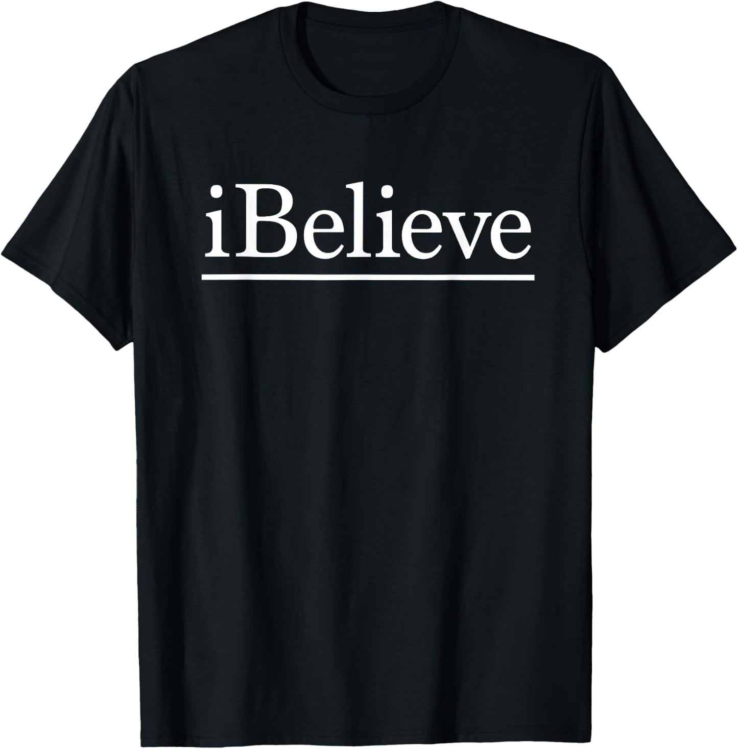 Word Art etc i Believe , Women's, -Adults, Female, Short Sleeve, , Black, Small T-Shirt - T-Shirt | Black