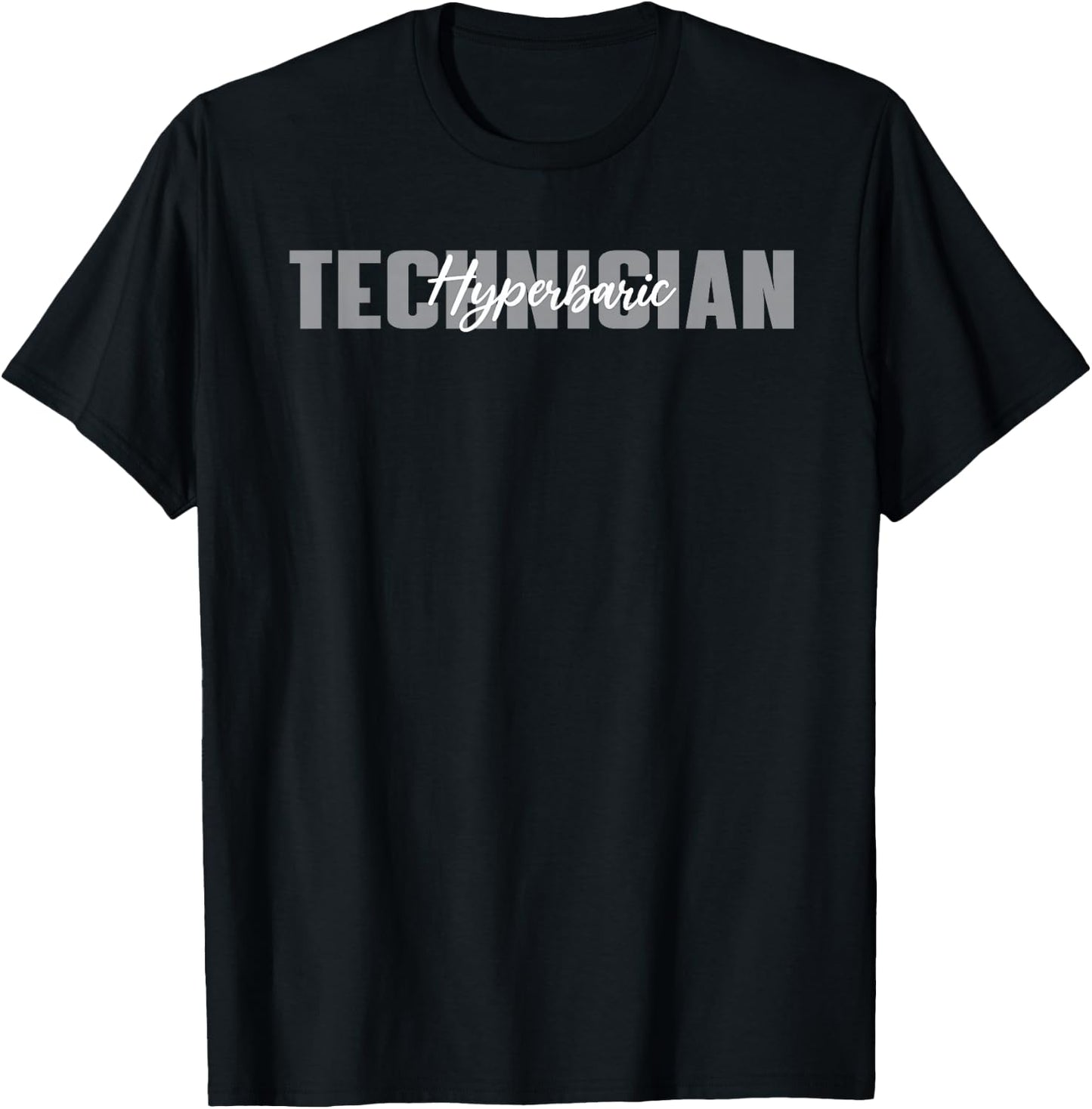 Hyperbaric Technician Typeset Apparel Underwater Medicine T-Shirt - T-Shirt | Black
