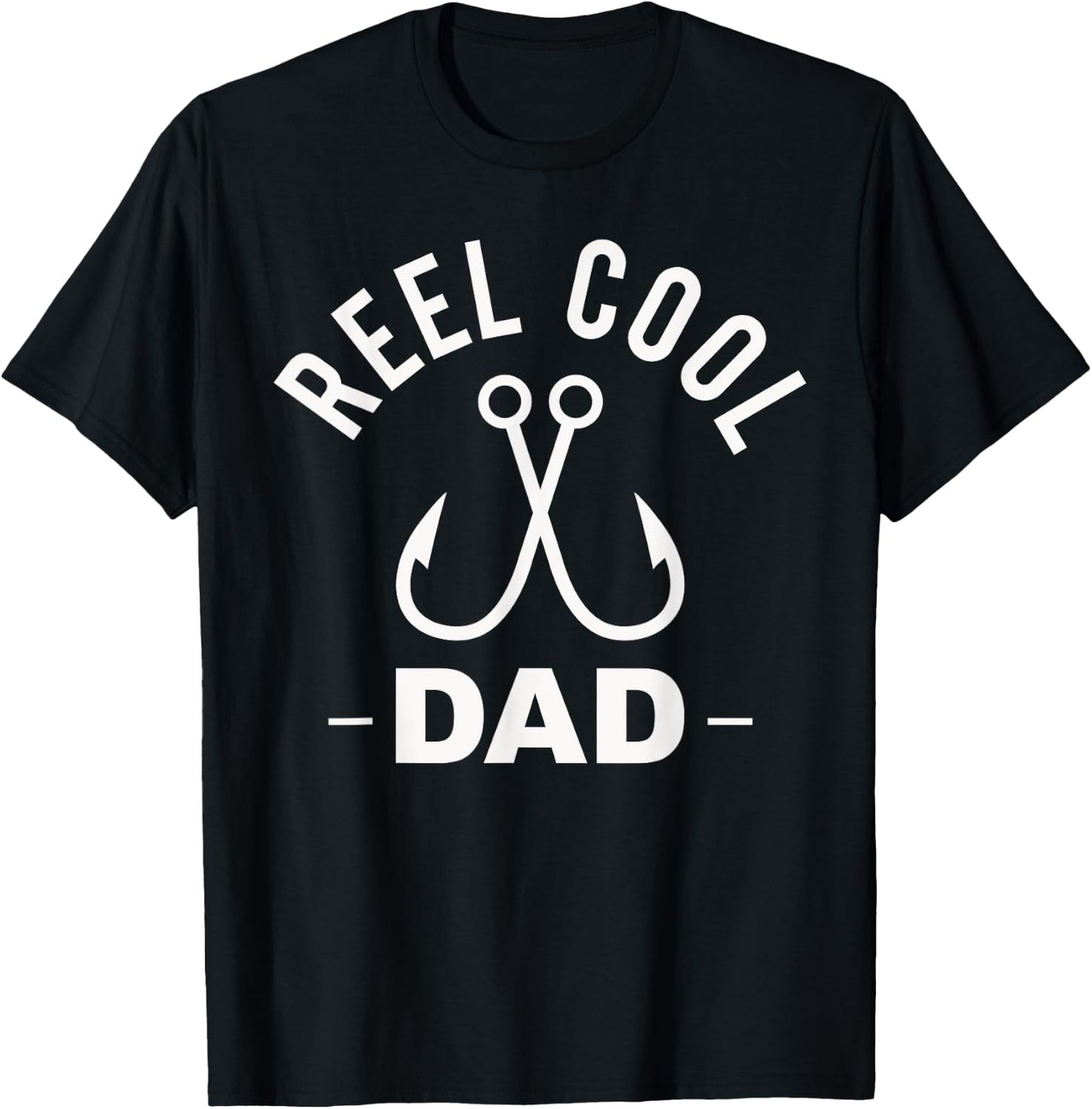Reel Cool Dad Shirt Fishing Funny Shirts T-Shirt - T-Shirt | Black