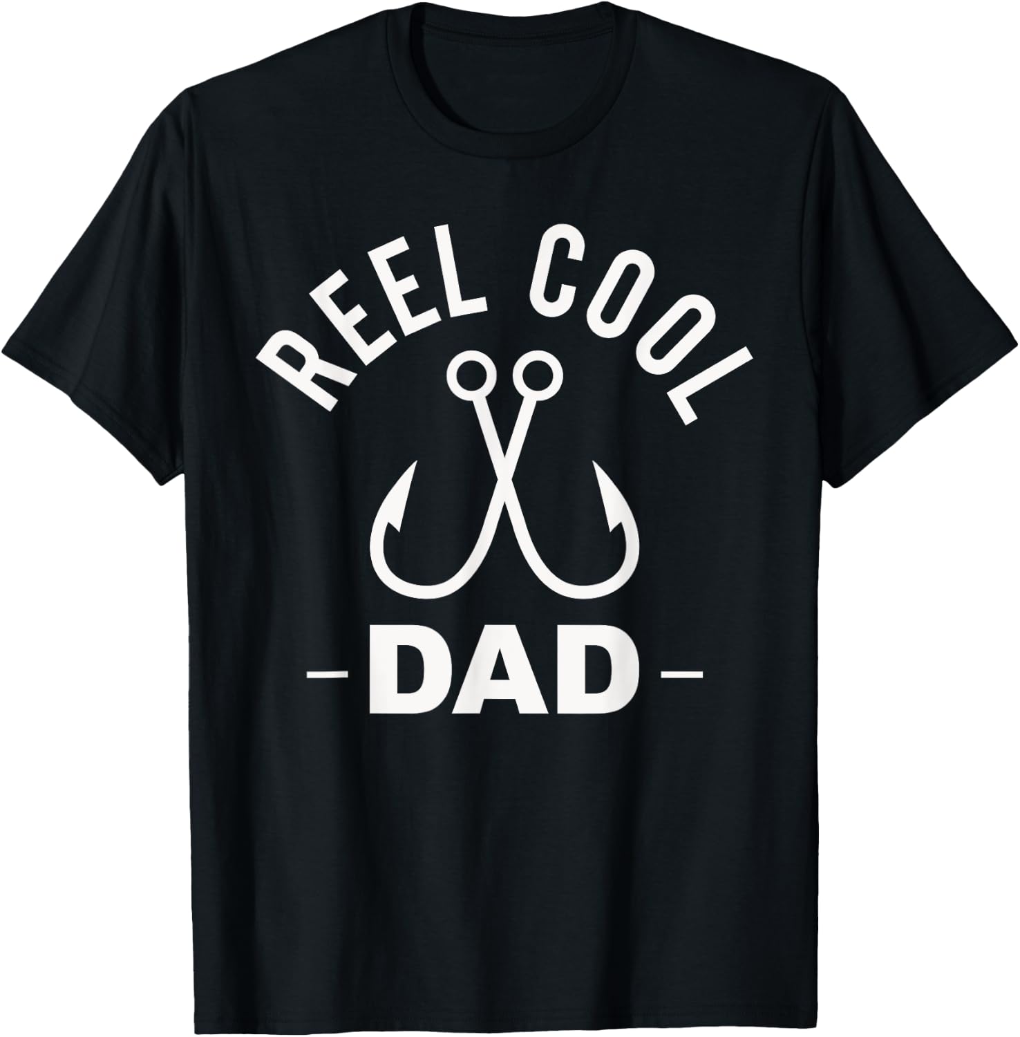 Reel Cool Dad Shirt Fishing Funny Shirts T-Shirt - T-Shirt | Black