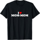 I Love Mom-Mom Shirt For Boy Girl Toddler Children Youth T-Shirt - T-Shirt | Black
