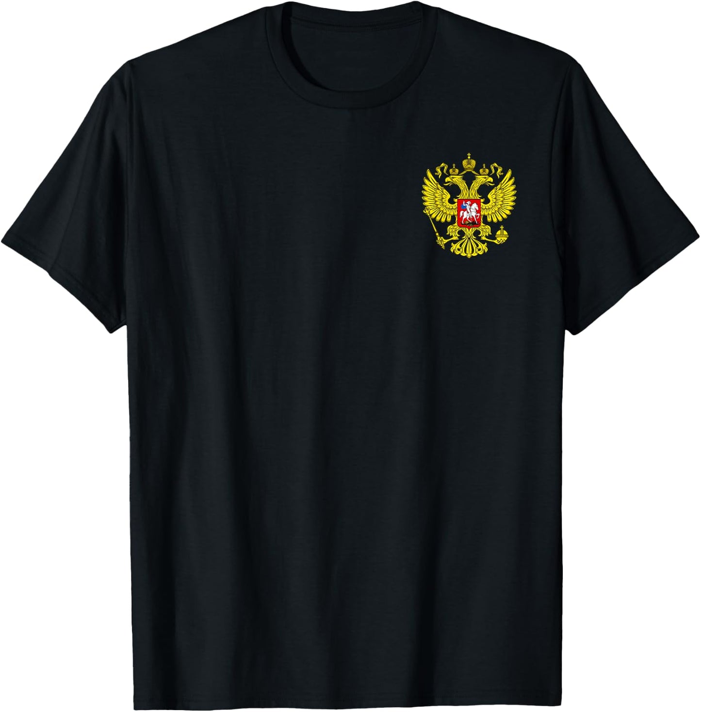 Russian Eagle Design Soviet Union CCCP USSR Slavic Russia T-Shirt - T-Shirt | Black