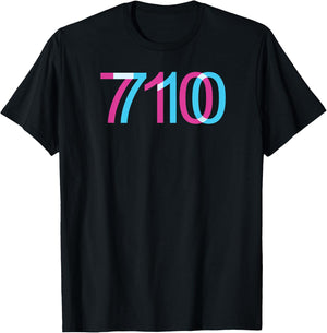 710 Oil Dabbing 420 Trippy Glitch T-Shirt - T-Shirt | Black