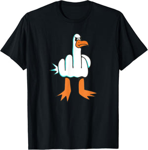 Funny Rude Seagull Bird Humor Memes T-Shirt - T-Shirt | Black