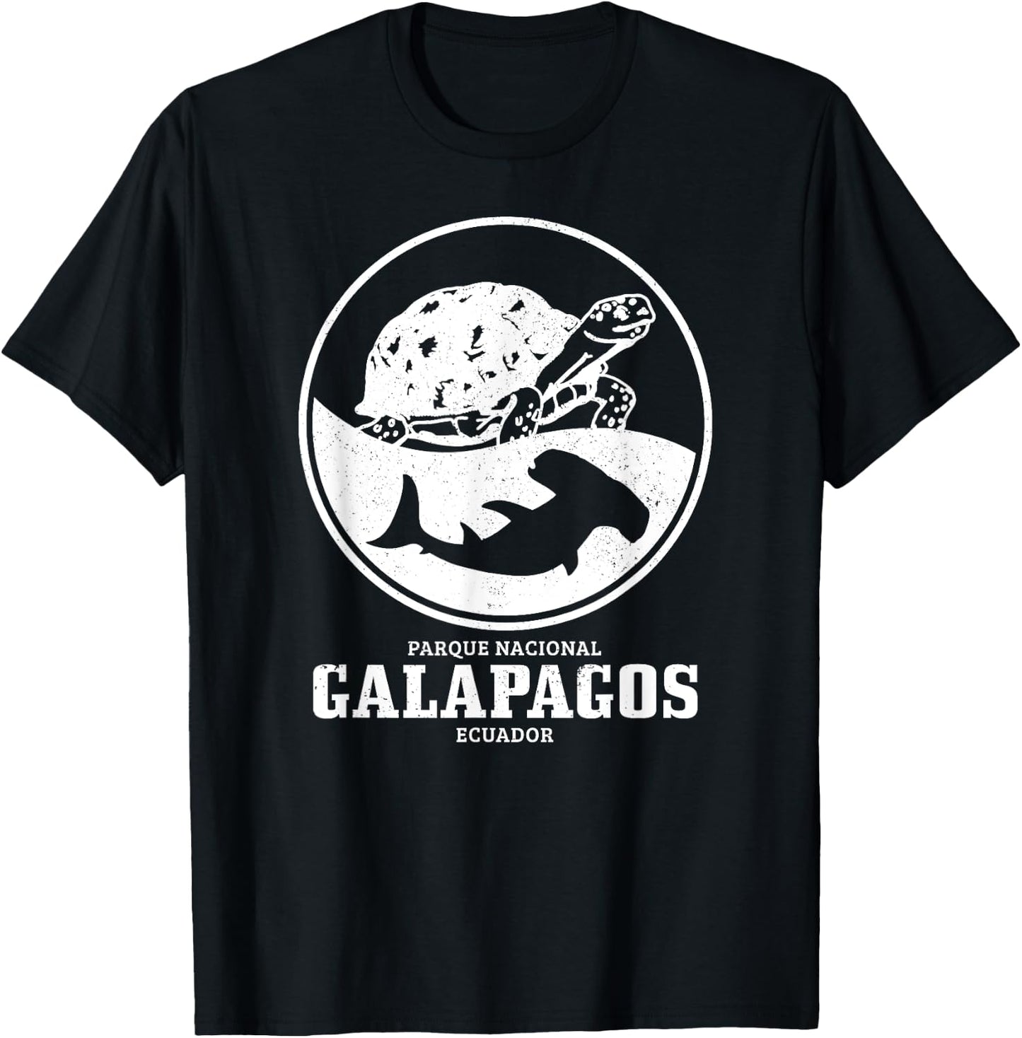 Galapagos Islands Turtle Shark Diving Ecuador T-Shirt - T-Shirt | Black