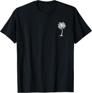 Hawaiian Beach Summer Vacation Women Men Palm Tree T-Shirt - T-Shirt | Black