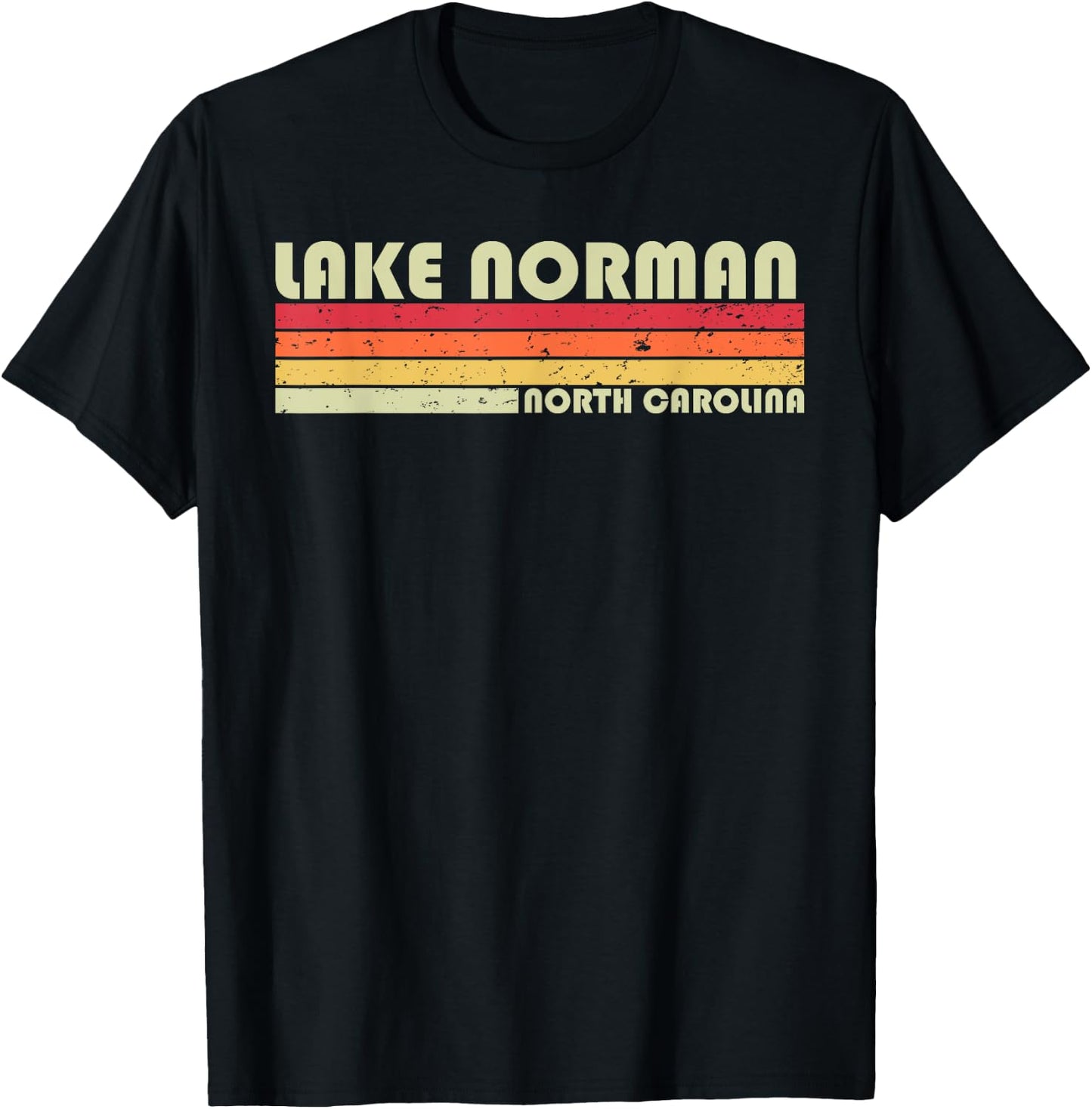 LAKE NORMAN NORTH CAROLINA Funny Fishing Camping Summer Gift T-Shirt - T-Shirt | Black
