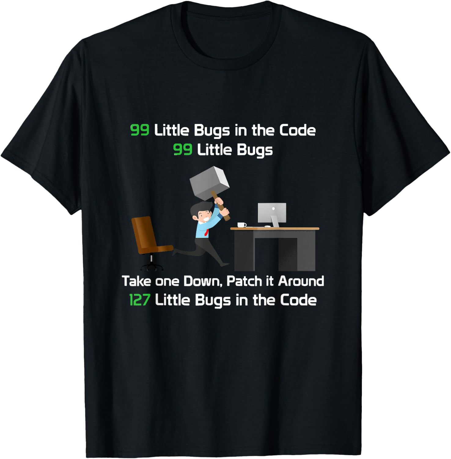 Technology Software Script HTML Network 99 little Bugs T-Shirt - T-Shirt | Black