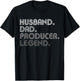 Husband Dad Producer Funny Film Music Production T-Shirt - T-Shirt | Black