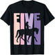 5th Birthday Gift Horse Rider Fan 5 Years Girls T-Shirt - T-Shirt | Black