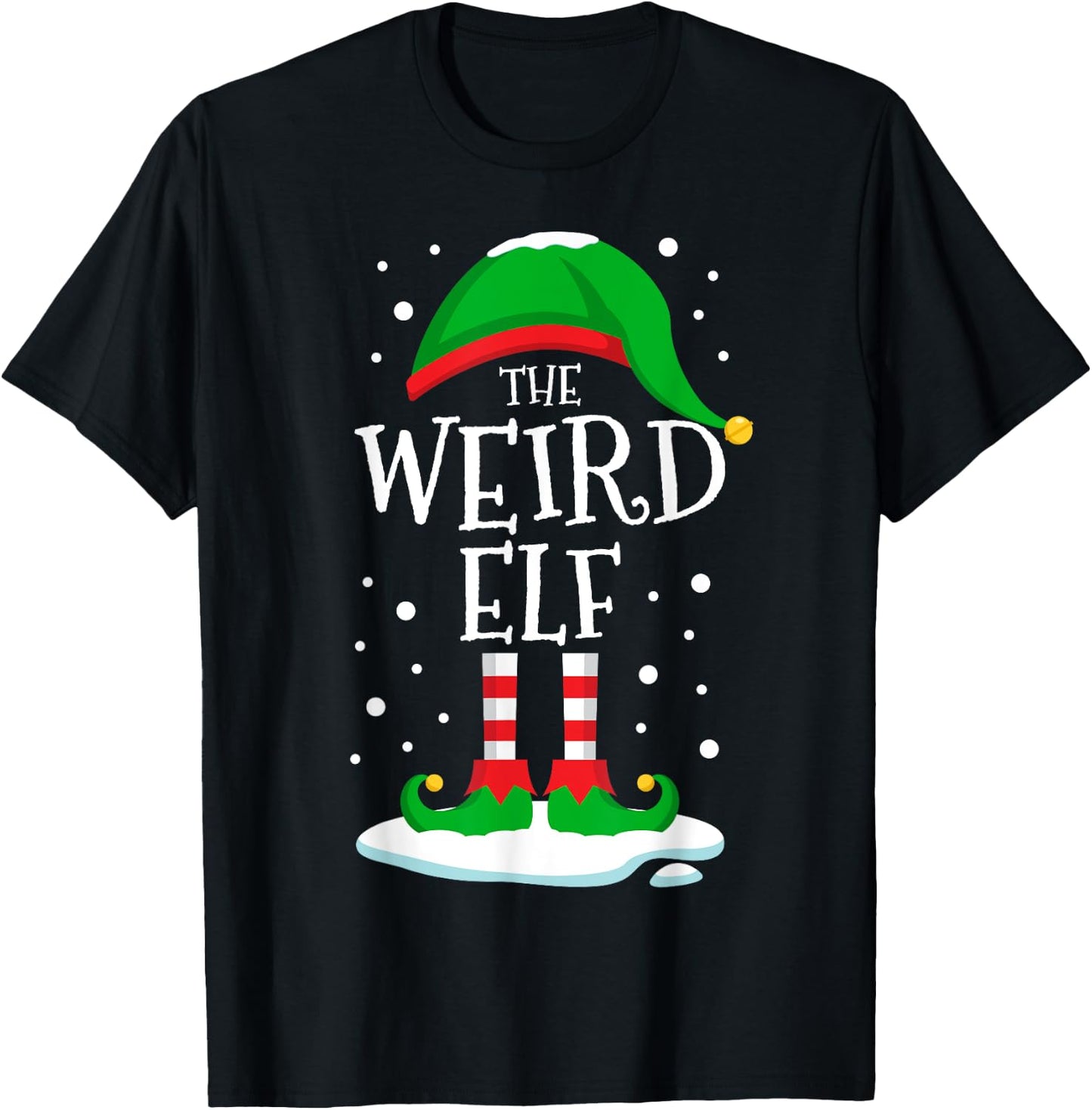 The Weird Elf Christmas Family Matching Xmas Group Funny T-Shirt - T-Shirt | Black
