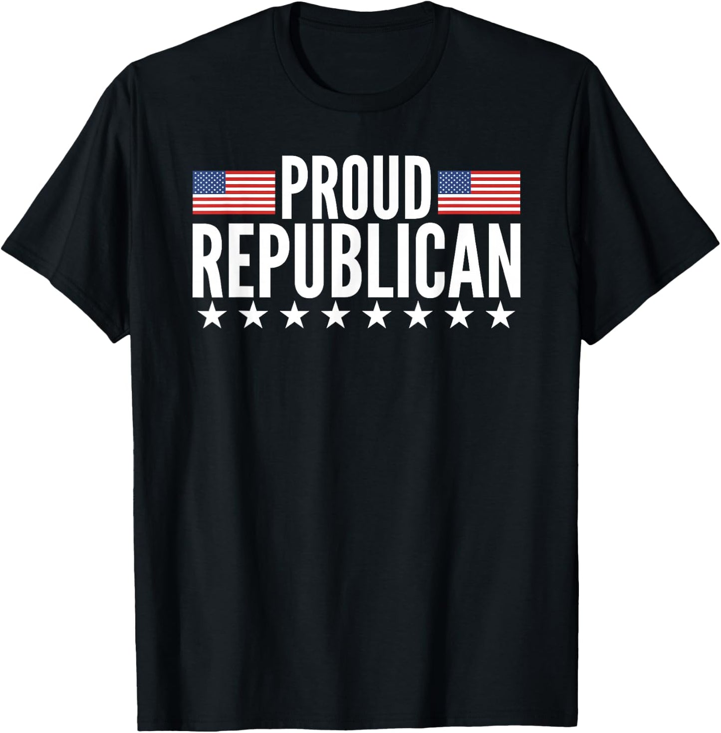 Proud Republican American Flag T-Shirt - T-Shirt | Black