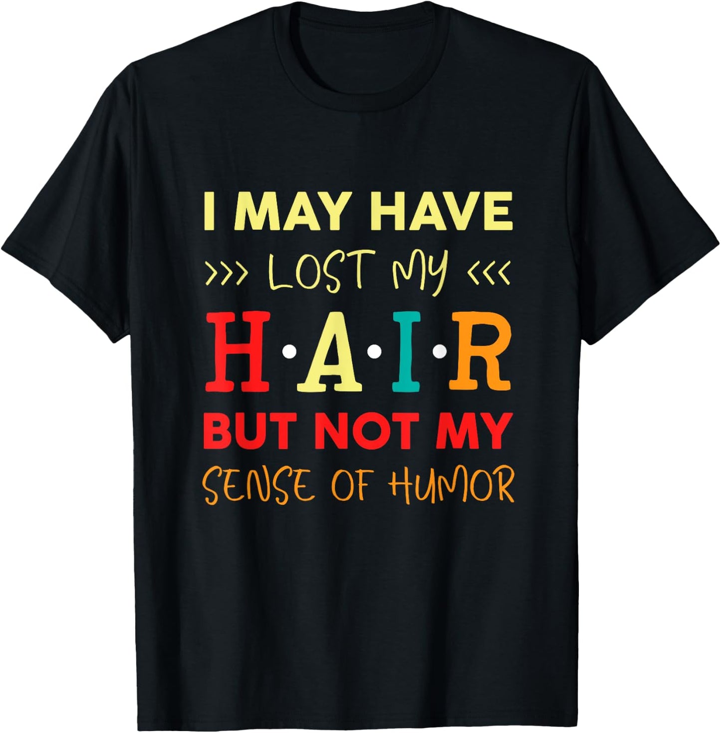 Alopecia Hair Loss Bald Head Bald Head Gift T-Shirt - T-Shirt | Black