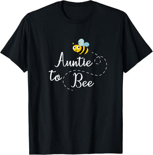 Auntie to Bee , Cute Pregnancy Announcement T-Shirt - T-Shirt | Black