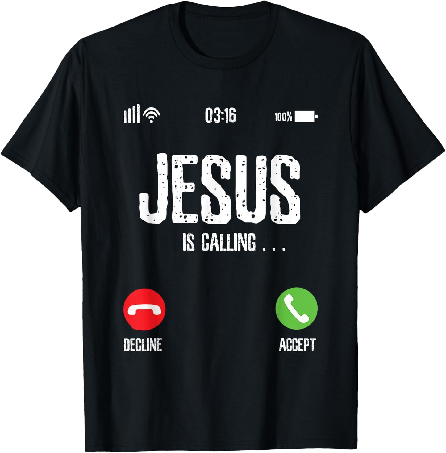 Jesus is Calling T-Shirt - T-Shirt | Black