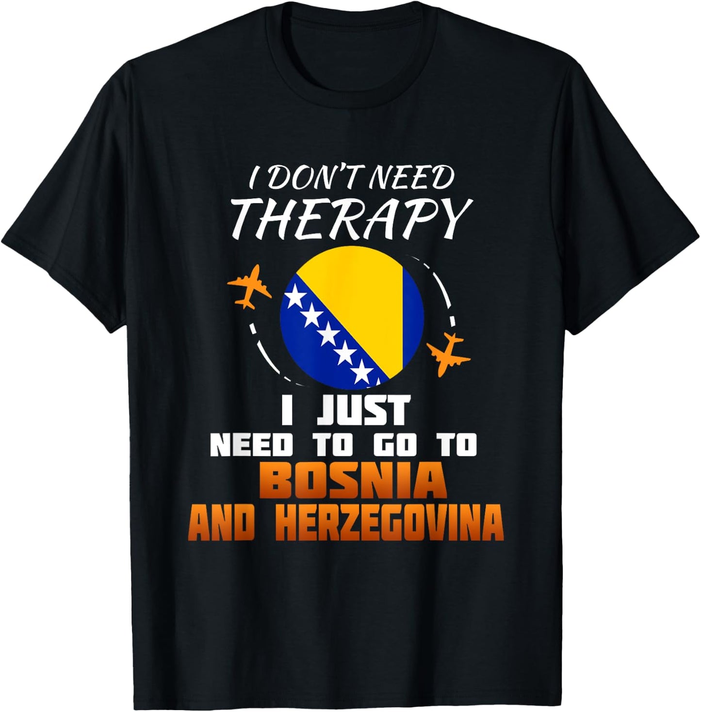 Bosnian Flag I Bosnia Flag Vacation I Bosnia T-Shirt - T-Shirt | Black